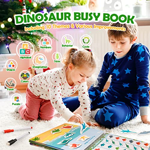 MDINGTD Montessori Toys for Toddlers Newest Dinosaur Themes Busy Book Kids 3-5 Brand New