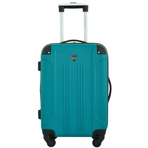 TCL 77993 360 TRAVELERS CLUB CHICAGO HARDSIDE LUGGAGE, 3 PIECE SET - TEAL - Brand New