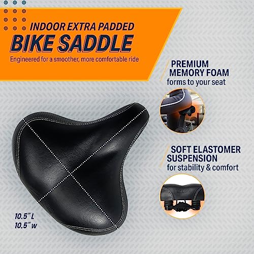 BIKEROO INDOOR BIKE SEAT COMPATIBLE WITH PELOTON EXERCISE OR ROAD BIKES - BLACK - Like New