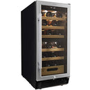 HOMELABS 25 BOTTLES HIGH-END WINE COOLER STANDALONE DUAL-ZONE MINI - BLACK - Like New