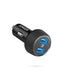 ANKER CAR CHARGER, QUICK CHARGE 3.0 39W DUAL USB DC 5V 3A / 9V 2A A2225 - BLACK - Like New