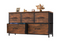 DRAWER DRESSER MODERN RUST BROWN 5 DRAWER 11.8 IN. WIDE CHEST OF DRAWERS - RUST - Like New
