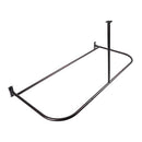 Rustproof Aluminum D-Shape Shower Rod, 60 in. -Oil Rubbled Bronze, NO SCREWS - Brand New