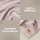 UGG LUNA COTTON THROW BLANKET, KNIT BLANKET, 50" X 70", 38816 PINK - PINK - Like New