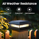 BOSCEOS SOLAR POST CAP LIGHTS 6 PACK 4X4 4.5X4.5 5X5 POSTS 6P - BLACK - Like New