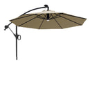 EAST OAK Patio Umbrella 10 ft Outdoor Offset Umbrella 8 Ribs PBU23001 - Tan - Like New