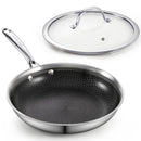 COOKS STANDARD HYBRID FRYING PAN, 12-INCH SKILLET, CLAD STAINLESS STEEL - SILVER - Like New