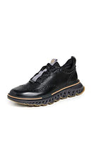 C36508 COLE HAAN MEN'S 5.ZEROGRAND WINGTIP SNEAKERS BLACK/PAVEMENT SIZE 7W - Like New