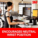 3M Compact Gel Wrist Rest, 18" Wide, Soothing Gel Comfort, 1 Pack, Black - Brand New