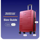 AMERICAN DREAMLINER 30" ROLLING LUGGAGE HARDSHELL SUITCASE SPINNER WHEELS RED - Like New