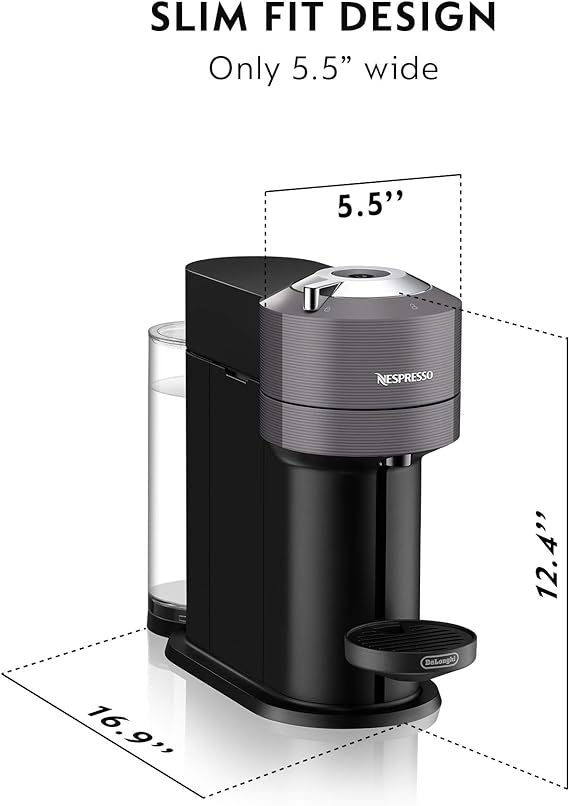 Nespresso DeLonghi Vertuo Next Premium COFEE MAKER ONLY ENV120GYAE - Black Like New