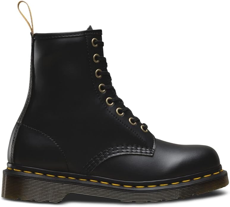 V1460 Dr. Martens Unisex Vegan 1460 Lace Up Boots Flex Rub Off Black Men Size 4 Brand New