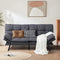 OPOIAR FUTON CONVERTIBLE SOFA BED LOVeseat FUTON BREATHABLE LINEN - DARK GRAY - Like New