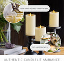 Luminara Realistic Artificial Moving Flame Pillar Candles Set of 3 Remote IVORY Like New