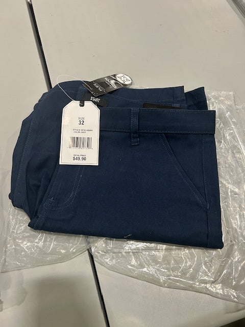START FLEX COMFORT 4-WAY STRETCH FABRIC - SIZE: MEN 32 - NAVY - Brand New