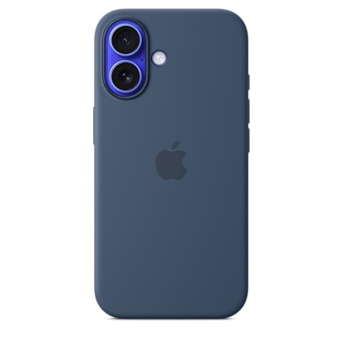 Apple iPhone 16 Silicone Case with MagSafe Camera Control MYY23ZM/A - Denim - Like New
