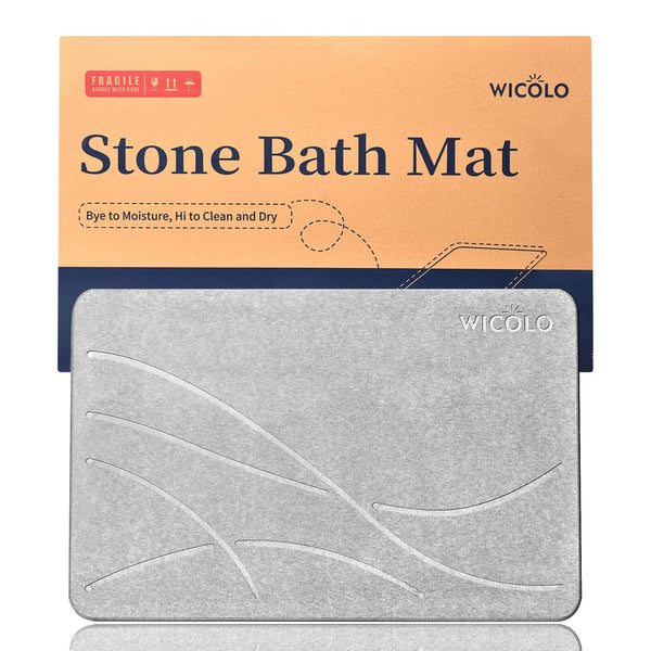 Wicolo Stone Bath Mat, Diatomaceous Earth Shower Mat Non Slip - Scratch & Dent