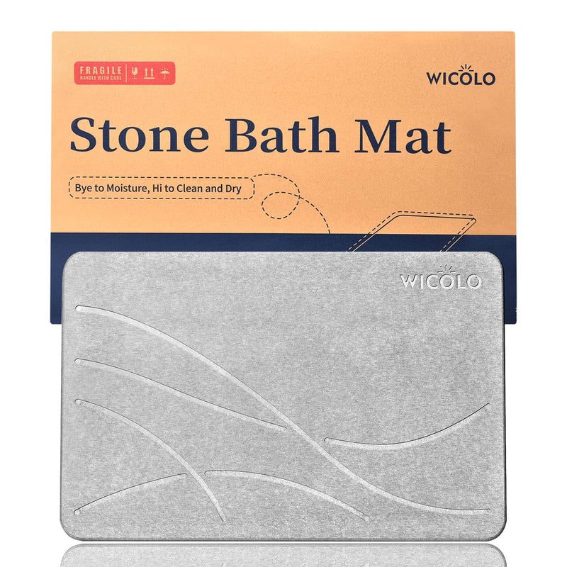 Wicolo Stone Bath Mat, Diatomaceous Earth Shower Mat Non Slip - Scratch & Dent
