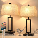 BRIGHTEVER Set of 2 Touch Control Table Lamps JT15009.C12 - Black Linen Cream Like New