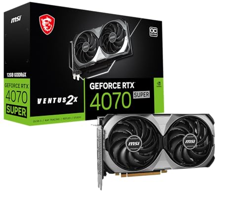 MSI GAMING RTX 4070 SUPER 12G VENTUS 2X OC GRAPHICS CARD - BLACK - Like New