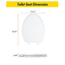 Garvee Elongated Toilet Seat Built-in Toddler Potty Seat Soft Close - White - Brand New