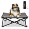 KINGCAMP ELEVATED DOG BED PORTABLE RAISED BEDS STABLE FOLDING DOG COT -BLACK - Like New