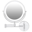 OVENTE Lighted Mirror, 9" 1x/7x, LED Lights, 360° Rotate Arm MFW85CH1X7X -Chrome - Like New