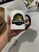 LAPITA JURASSIC WORLD REBIRTH LOGO MUG WHITE WITH BLACK INSIDE AND HANDLE - Like New