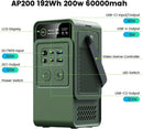 NEZOVA CAMPING POWER STATION WITH LED LIGHT - DARK GREEN - Like New