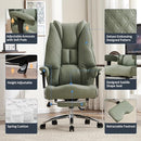 Big and Tall Office Chair 400lbs Wide Seat, (Light Green) - Like New