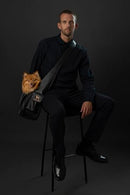NOAH & PAW DOG SLING CARRIER WITH ADJUSTABLE PADDED STRAP - CHARCOAL - Like New