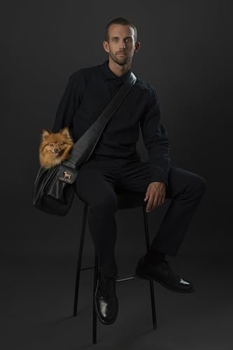 NOAH & PAW DOG SLING CARRIER WITH ADJUSTABLE PADDED STRAP - CHARCOAL - Like New