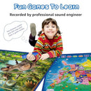 Bilingual Interactive for Kids Talking USA Map Dinosaur Poster for Kids Learning - Like New