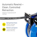 GOODYEAR M820154 SPRING DRIVEN HOSE REEL - BLUE - Like New