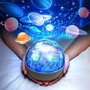 One Fire Solar System Projector Night Light for Kids 360 Rotating 5 Films BLACK - Like New