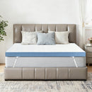 ALWYN HOME 3-INCH FIRM MATTRESS TOPPER MEMORY FOAM, WASHABLE COVER - WHITE - Like New