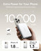 BASEUS MAGSAFE PORTABLE CHARGER FOR IPHONE, 10,000MAH 15W MAGPOWER BANK WHITE - Like New