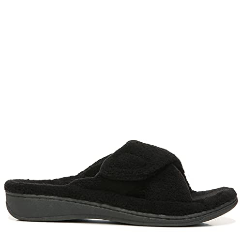 VIONIC WOMEN'S RELAX HOUSE SLIPPER BLACK - SIZE 8 - BLACK Like New