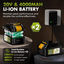 ACESKY LEAF BLOWER CORDLESS 580CFM/160MPH & 3 SPEED BATTERY/ CHARGER - GREEN - Like New