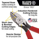 KLEIN TOOLS D252-6 PLIERS, DIAGONAL CUTTING PLIERS WITH SHORT JAWS - RED - Brand New