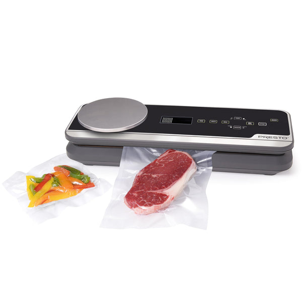 PRESTO 05623 FRESHDADDY PREMIUM ELECTRIC VACUUM SEALER DIGITAL SCALE Like New