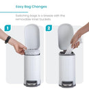 Home Zone Living 1.3 Gallon Small Bathroom Trash Can with Lid - Like New