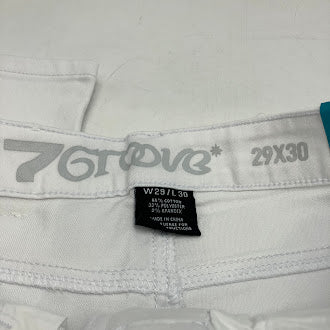 7GROOVE SLIM JEANS - SIZE: MEN 29/30 - WHITE - Brand New