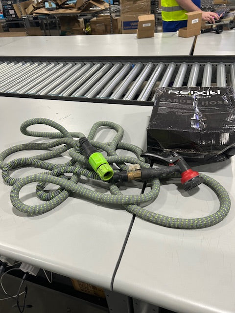 REIXITL 55FT GRAY AND GREEN STETCH GARDEN HOSE - GRAY/GREEN - Like New