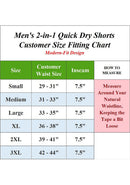 JUMP START MEN'S 2 IN 1 STRETCH GYM RUNNING SHORTS WITH LINER - SIZE: L - GRAY - Brand New