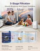 Tailulu Air Purifiers AP100 for Home Large Room Up to 1500 Feet - White - Like New