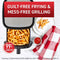 T-FAL AIR FRYER & GRILL COMBO DIGITAL 2-IN-1 4.4 QUART EY505852 - BLACK - Like New