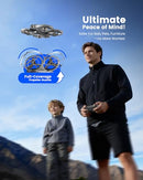 WHEAT RUN DRONE WITH CAMERA RC QUADCOPTER FOR KIDS ADULTS BEGINNERS GRAY - Like New
