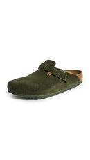 260211 BIRKENSTOCK WOMEN BOSTON SUEDE CLOGS MEN 9 WOMEN 11 (AU/UK W8) THYME - Like New
