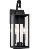 BESLOWE 18" OUTDOOR WALL LIGHT FIXTURE, 2-LIGHT STREET - BLACK (9046S) - Like New